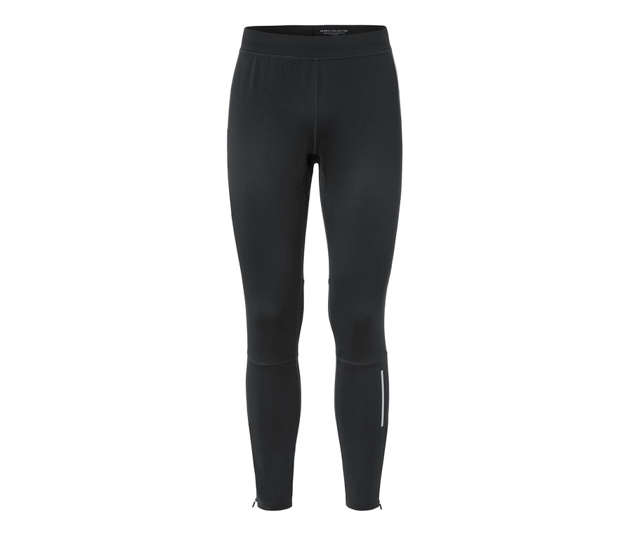 Legging thermique de course à pied noir.