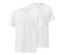 Deux t-shirts blancs à encolure en V.