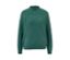 Pull à col droit en grosse maille vert.