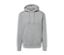 Sweat à capuche gris chiné.
