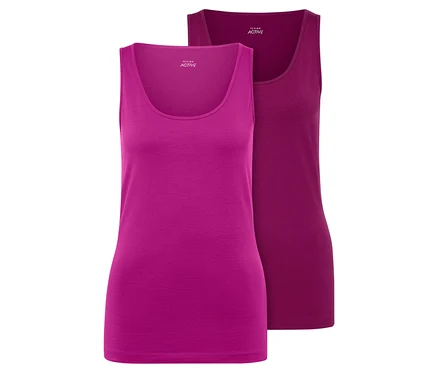 Deux hauts fuchsia/rouge baie.