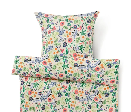 Parure de lit en jersey de taille standard avec un motif floral.