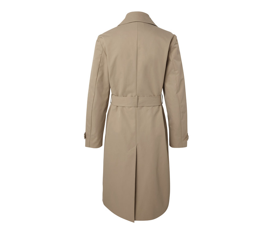 Trench-coat sable vu de dos.