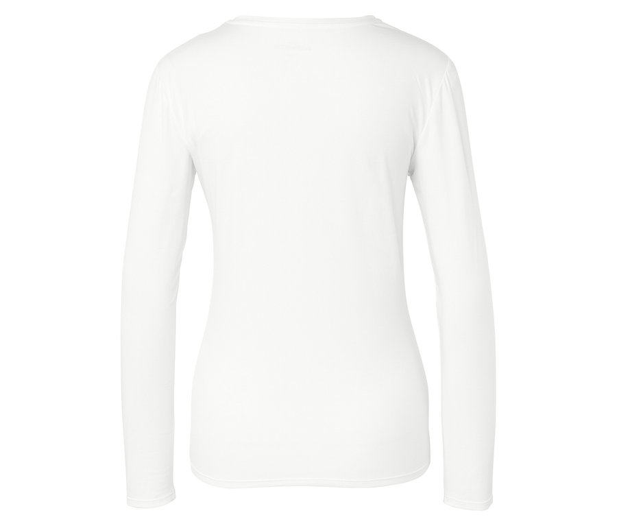 Vue arrière d'un chemisier blanc à manches longues.