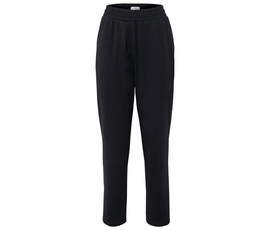 Pantalon noir avec cordon de serrage à la taille.
