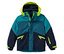 La veste robuste pour enfant JAKO-O turquoise foncé est dotée d'une capuche et de fermetures éclair.