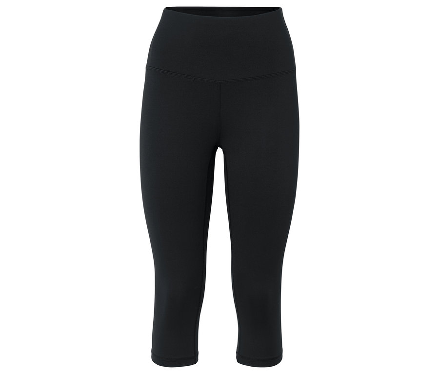 Legging noir trois-quarts sur fond blanc.