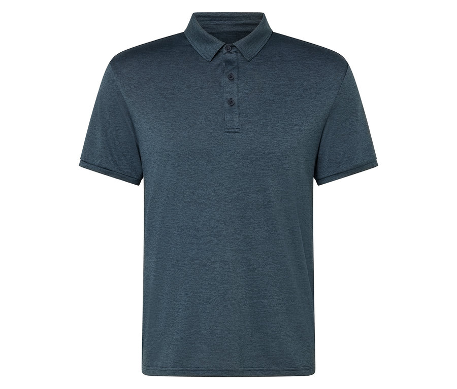 Polo bleu marine avec patte de boutonnage.