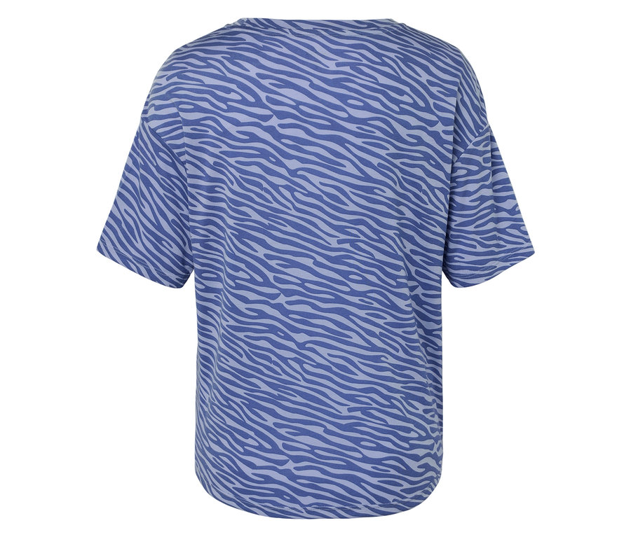 Un t-shirt bleu avec un motif animal.