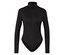 Body noir à manches longues et col roulé.