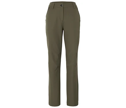 Pantalon olive avec bouton.