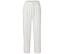 Pantalon blanc avec cordon de serrage sur fond blanc.