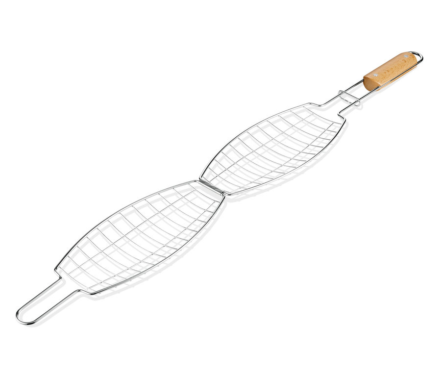 Pelle à barbecue avec manche en bois.