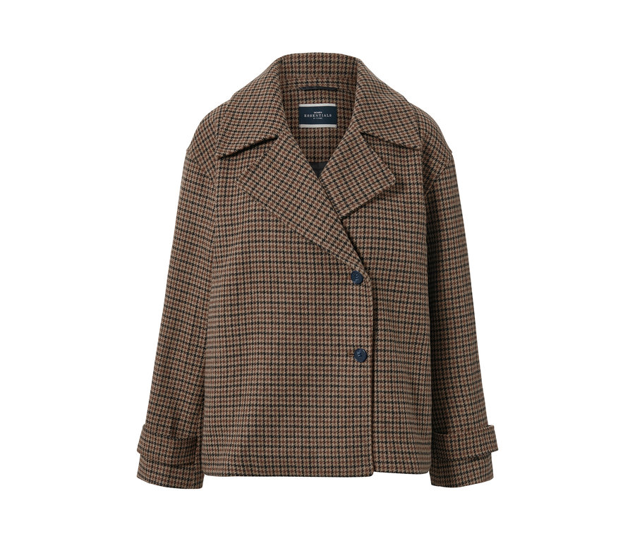 Veste à carreaux avec de la laine.