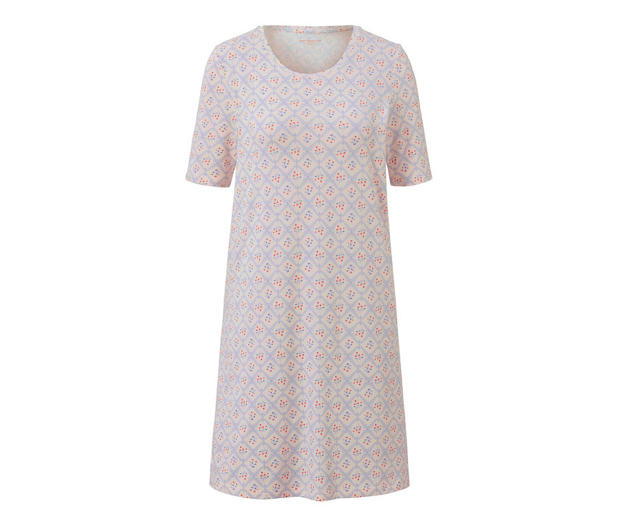 Chemise de nuit blanche à manches courtes avec motif.
