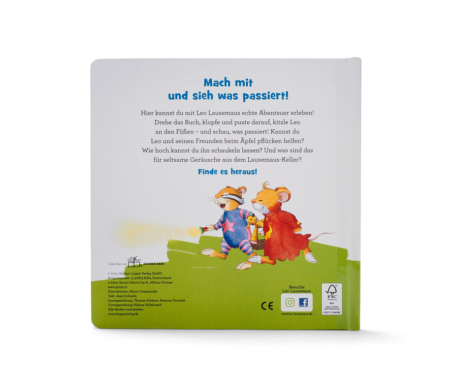 Couverture du livre « Leo Lausemaus – mein Mitmachbuch » (en Allemand).