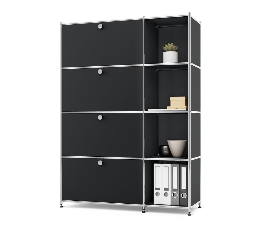 Étagère en métal noire « CN3 » à 4 abattants.