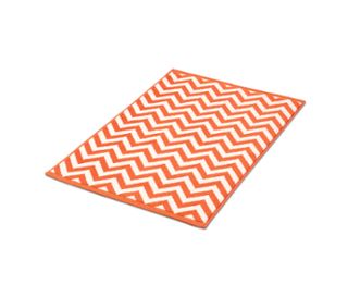 Dentelé orange et blanc