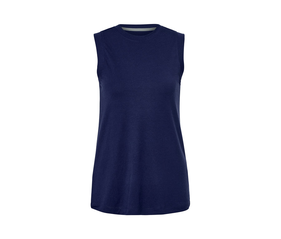 Débardeur de sport bleu marine.