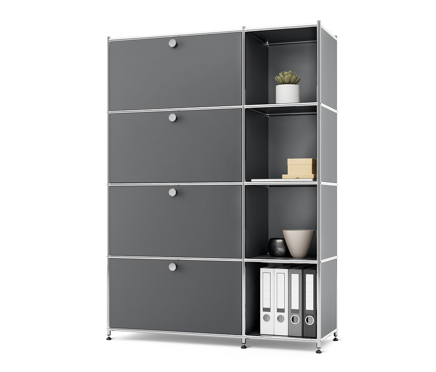 Étagère en métal grise « CN3 » à 4 abattants.