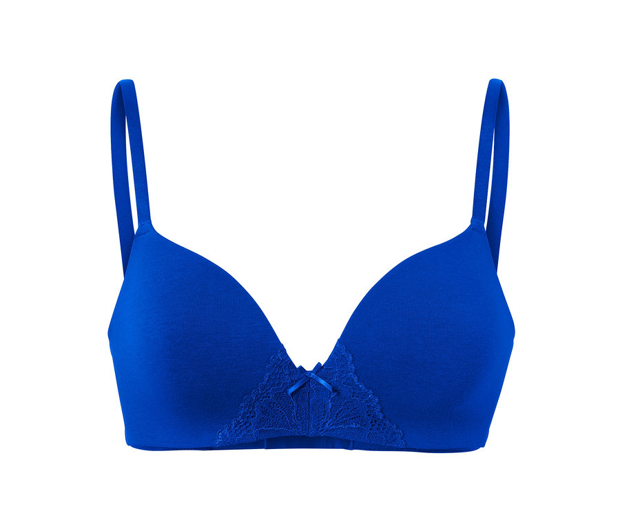Soutien-gorge à coques souples bleu.