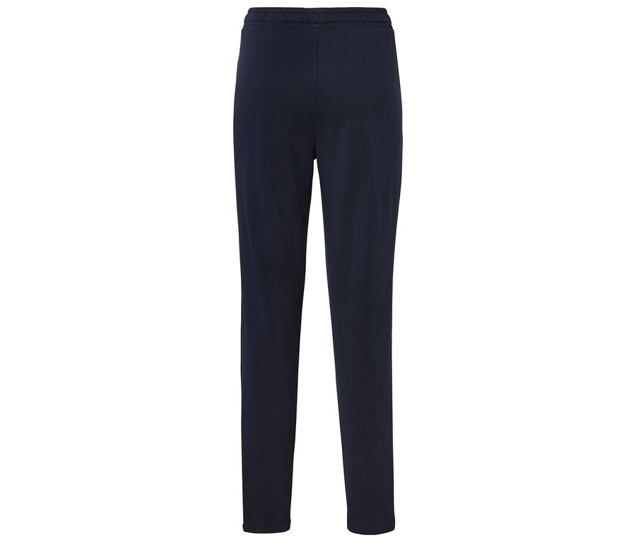 Pantalon bleu marine avec taille élastique.