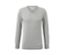 Pull gris à encolure en V.