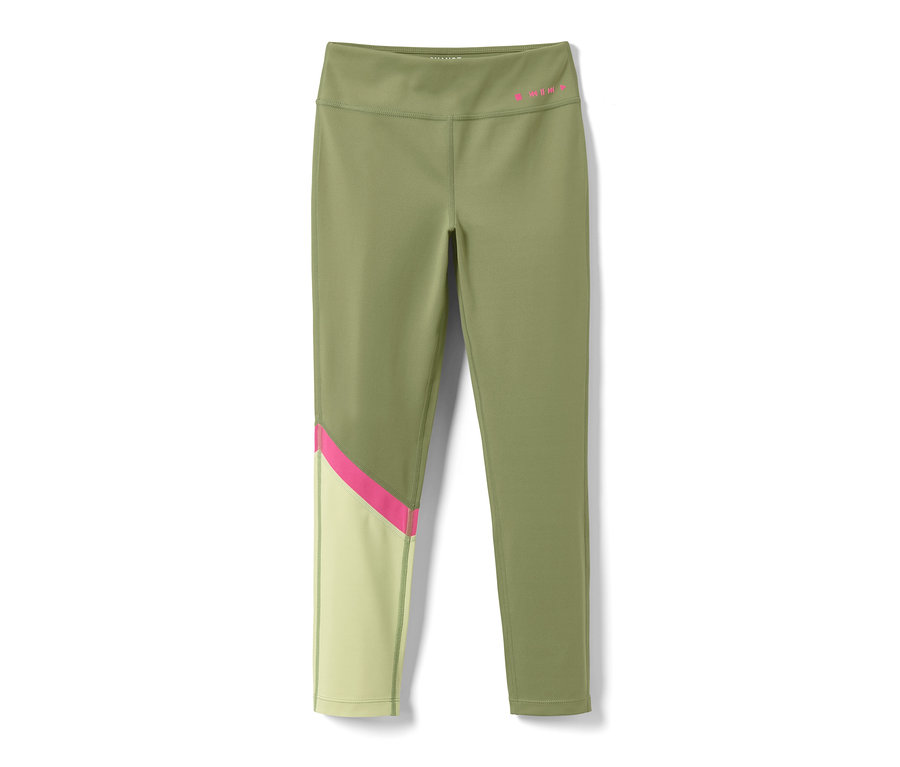 Legging de sport enfant vert.