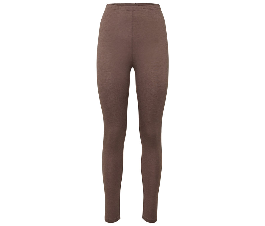 Leggings marron sur fond blanc.