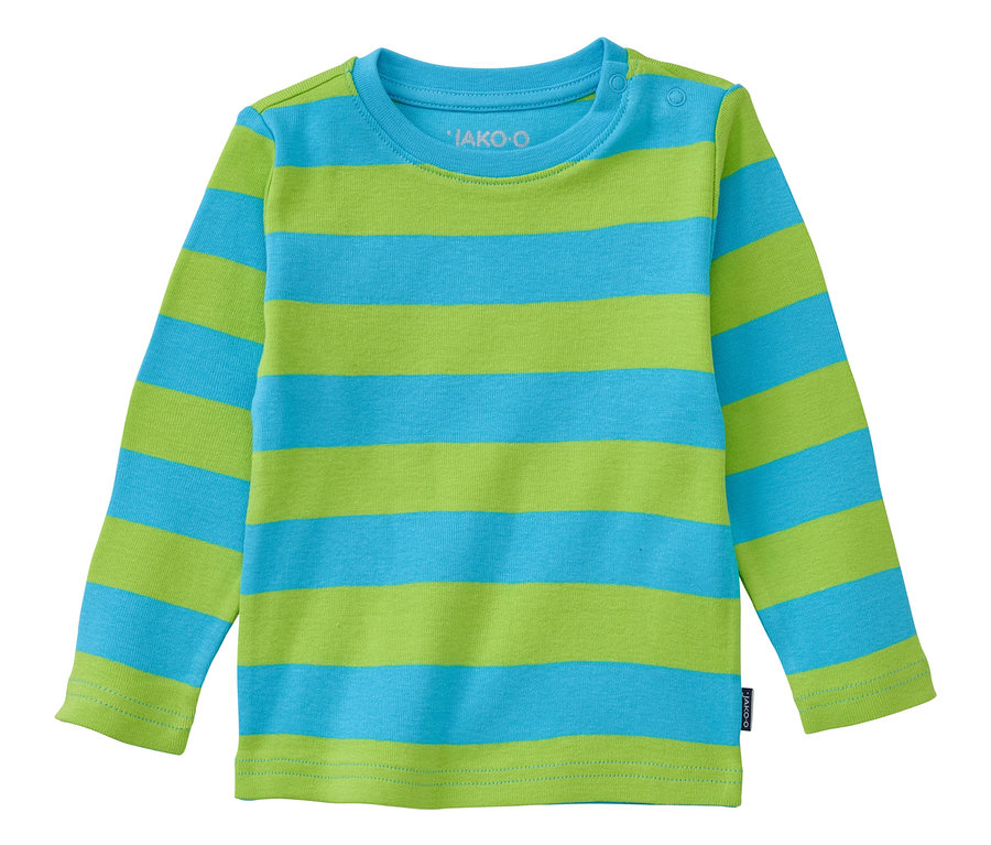 T-shirt à rayures turquoise et vert à manches longues JAKO-O.