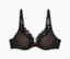 Soutien-gorge noir avec bordure en dentelle.