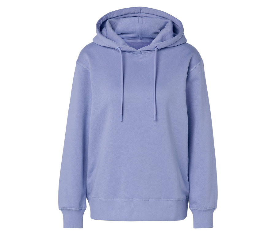 Sweat à capuche violet clair avec cordon de serrage.