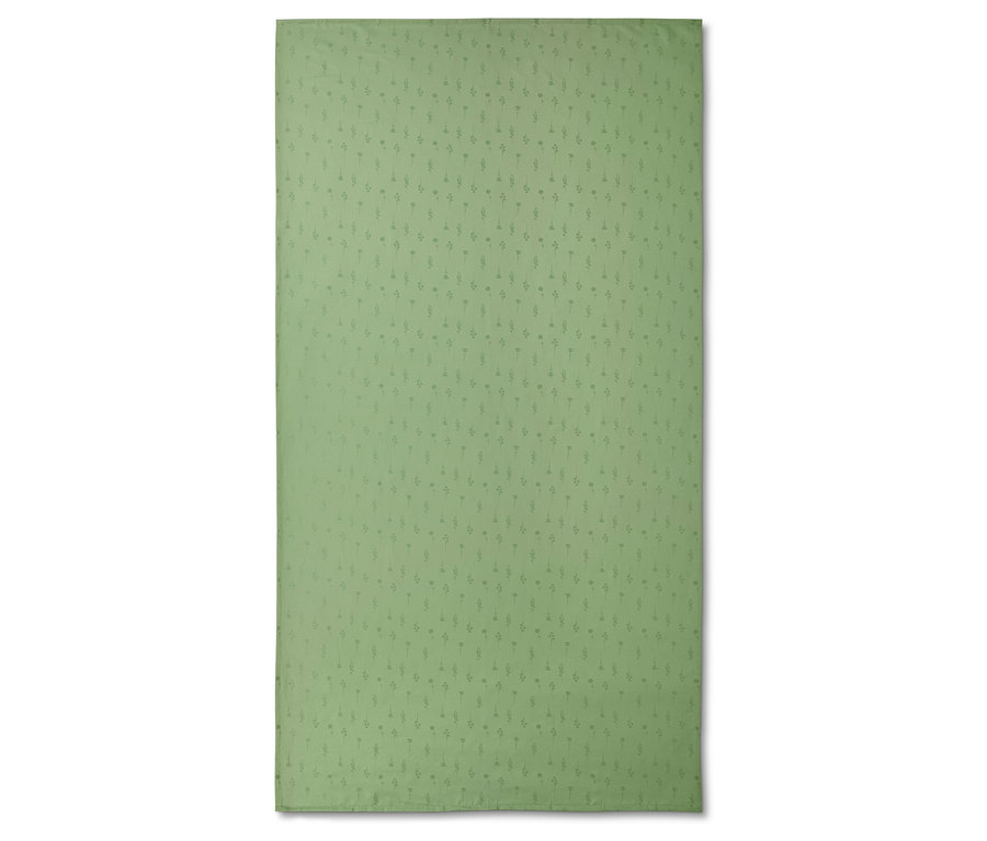 Tissu vert clair avec un motif floral délicat.