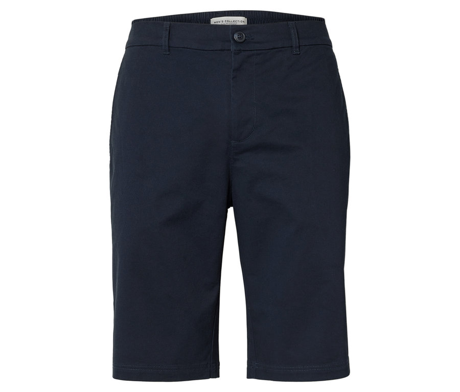 Shorts pour homme bleu marine isolés sur fond blanc.