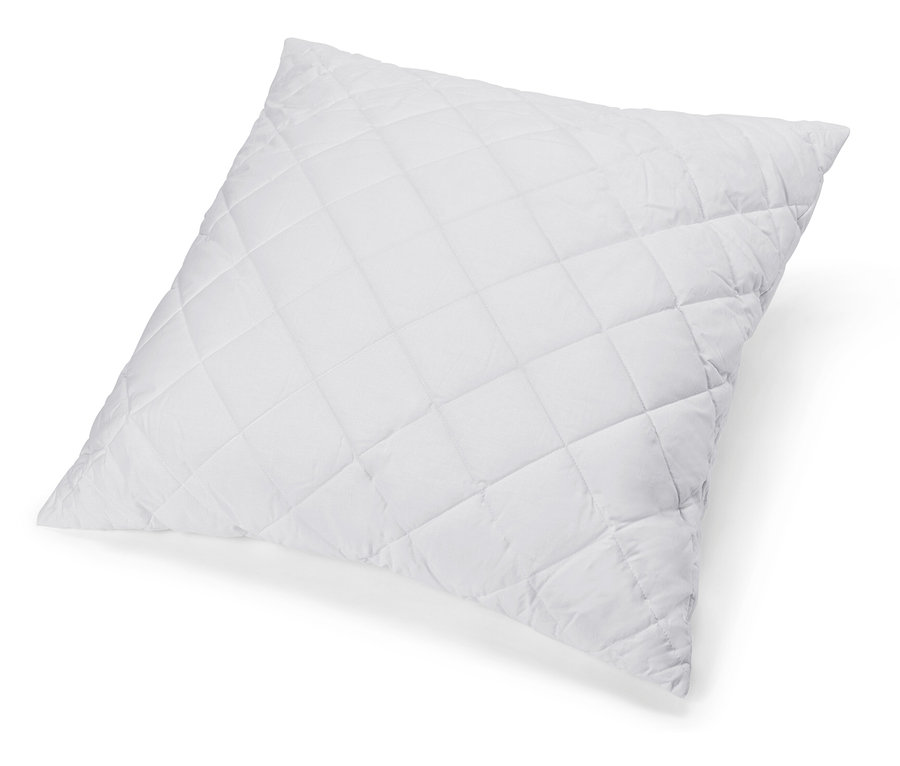 Un seul oreiller blanc Cell Solution® avec un motif à carreaux matelassé sur un fond blanc.