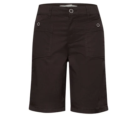 Bermuda Street One « Yulius » marron avec poches avant et fermeture boutonnée.