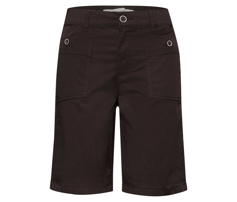 Bermuda Street One « Yulius » marron avec poches avant et fermeture boutonnée.