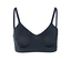 Soutien-gorge noir à col en V avec de fines bretelles.