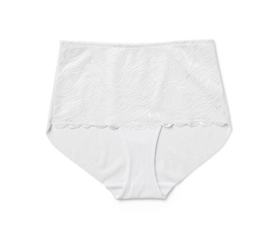 Culotte taille haute « light-shaping », blanc.