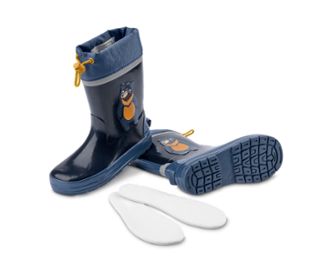 Bleu foncé avec imprimé ours