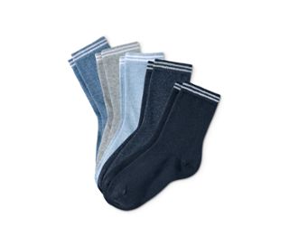 1x bleu foncé, 1x gris chiné, 3x bleu chiné