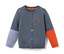Bleu foncé avec avant-bras orange et violets