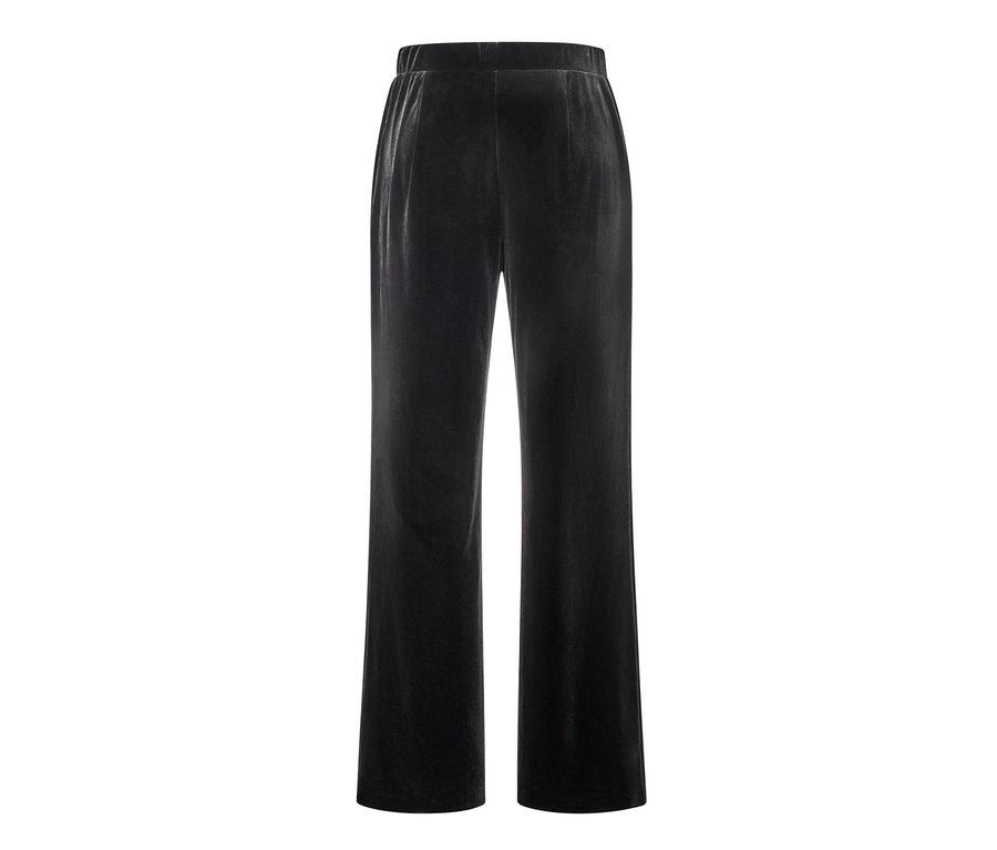 Pantalon palazzo en velours noir.