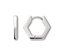 Créoles en argent 925 hexagone