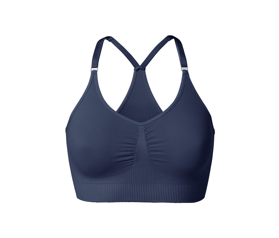 Brassière de sport Seamless bleu foncé.