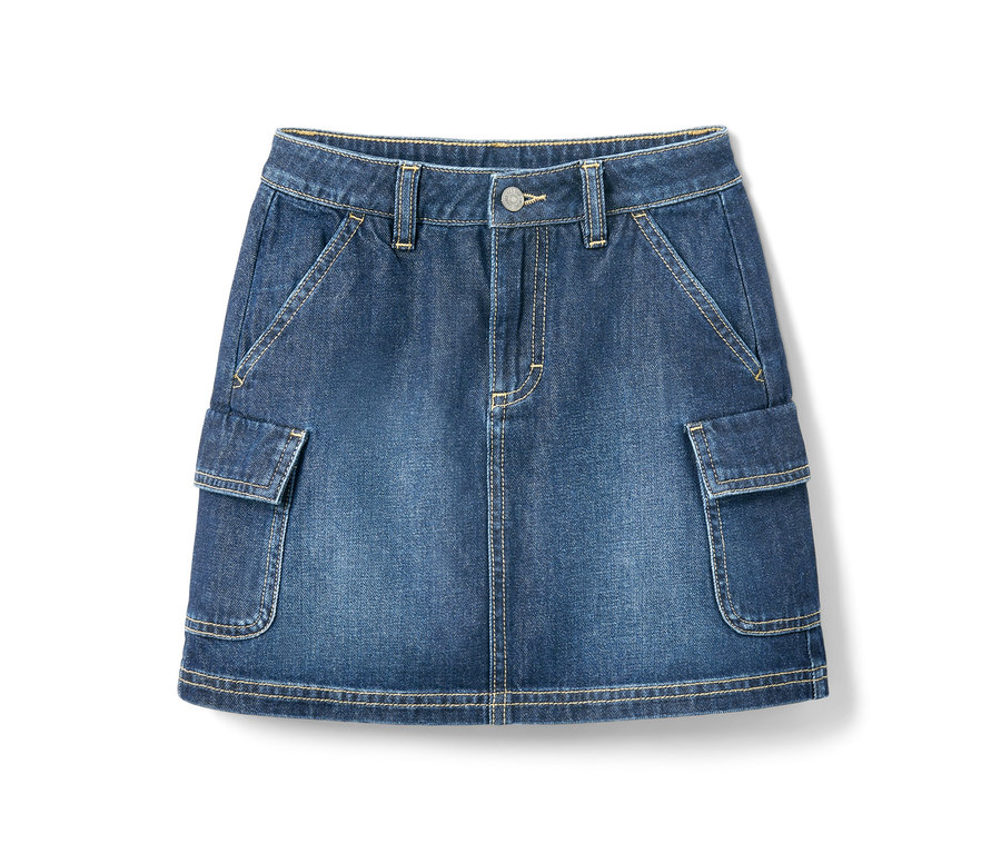 Jupe en jean bleue pour enfant.