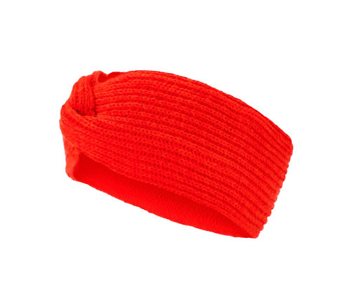 Bandeau en maille orange.