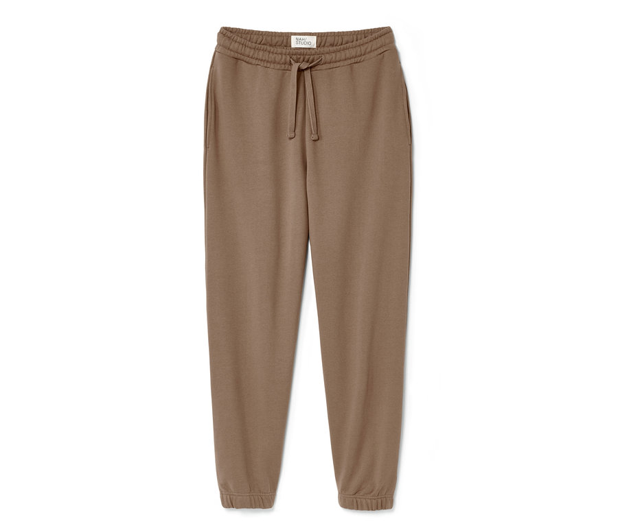 Pantalon de jogging NAH/STUDIO couleur noisette en coton durable.