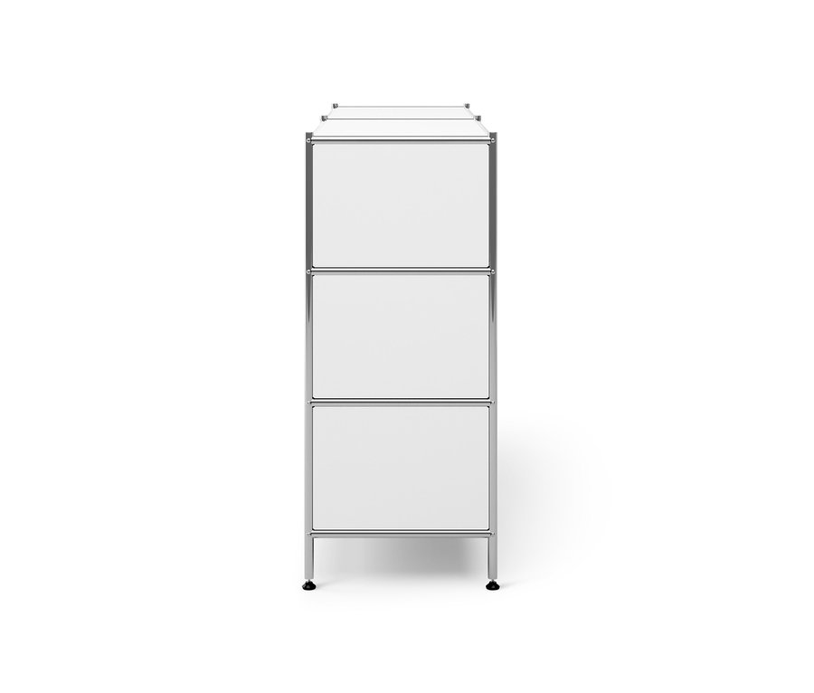 Commode en métal blanche « CN3 » avec 6 tiroirs.