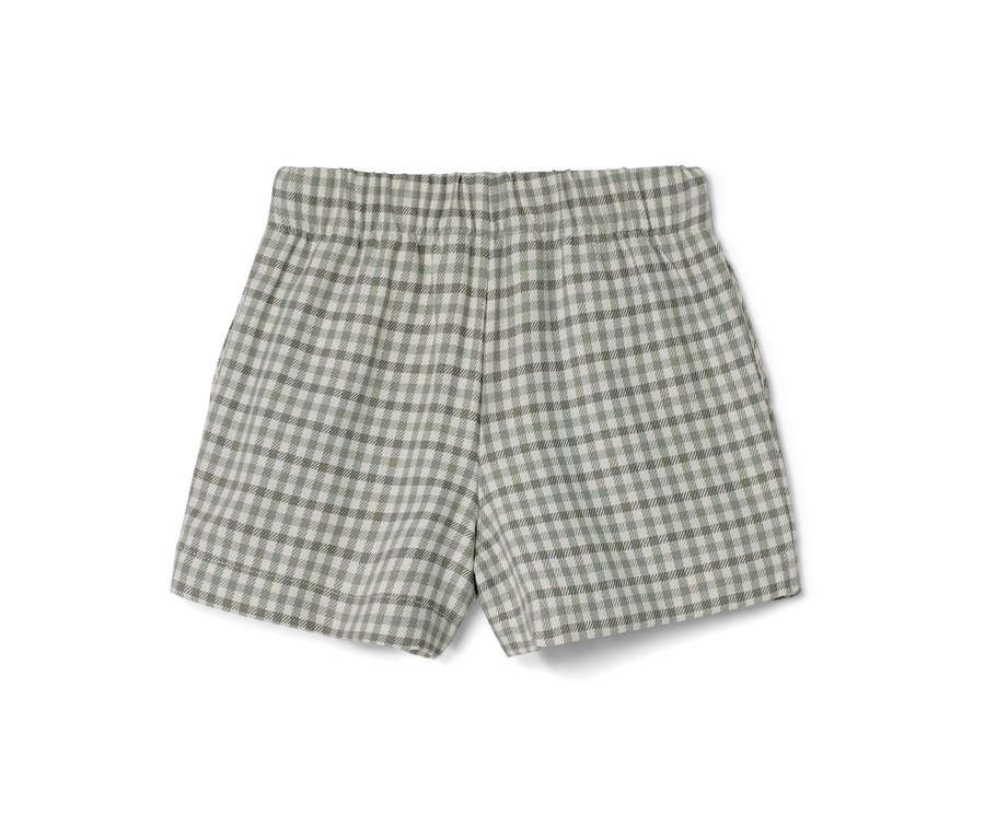 Une jupe-culotte pour enfant à carreaux.